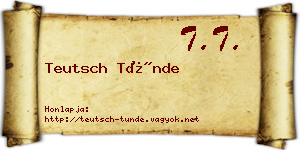 Teutsch Tünde névjegykártya